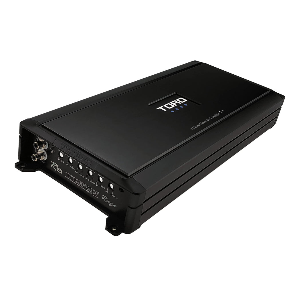 TORO TECH MR2 Micro 500W RMS Monoblock Car Amplifier | 1000W Peak Class-D Subwoofer Power Amp, 1Ω Stable, Auto Sense Turn-On, Variable Crossover, Compact Design for Cars & Powersports