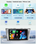 8 CORE 6G+128G Car Radio for Toyota Camry 2006-2011 Car Stereo with Wireless CarPlay/Android Auto, 9 inch 1280 * 720P IPS Touch Screen Head Unit Android 13 GPS WiFi Bluetooth 32-Band DSP Camera