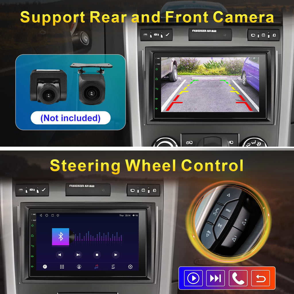 [8 core 2+64G] Car Stereo for Chevy Silverado GMC Sierra 2007-2013, 7 inch Android 13 Touchscreen with Wireless Carplay Android Auto, 2G+64G/WiFi/FM/DSP/SWC, Bluetooth, GPS Navigation