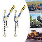 2 Pack 5/16-3/8in Ratchet Chain Binder w/ Hook 5400 lbs Working Load Yellow
