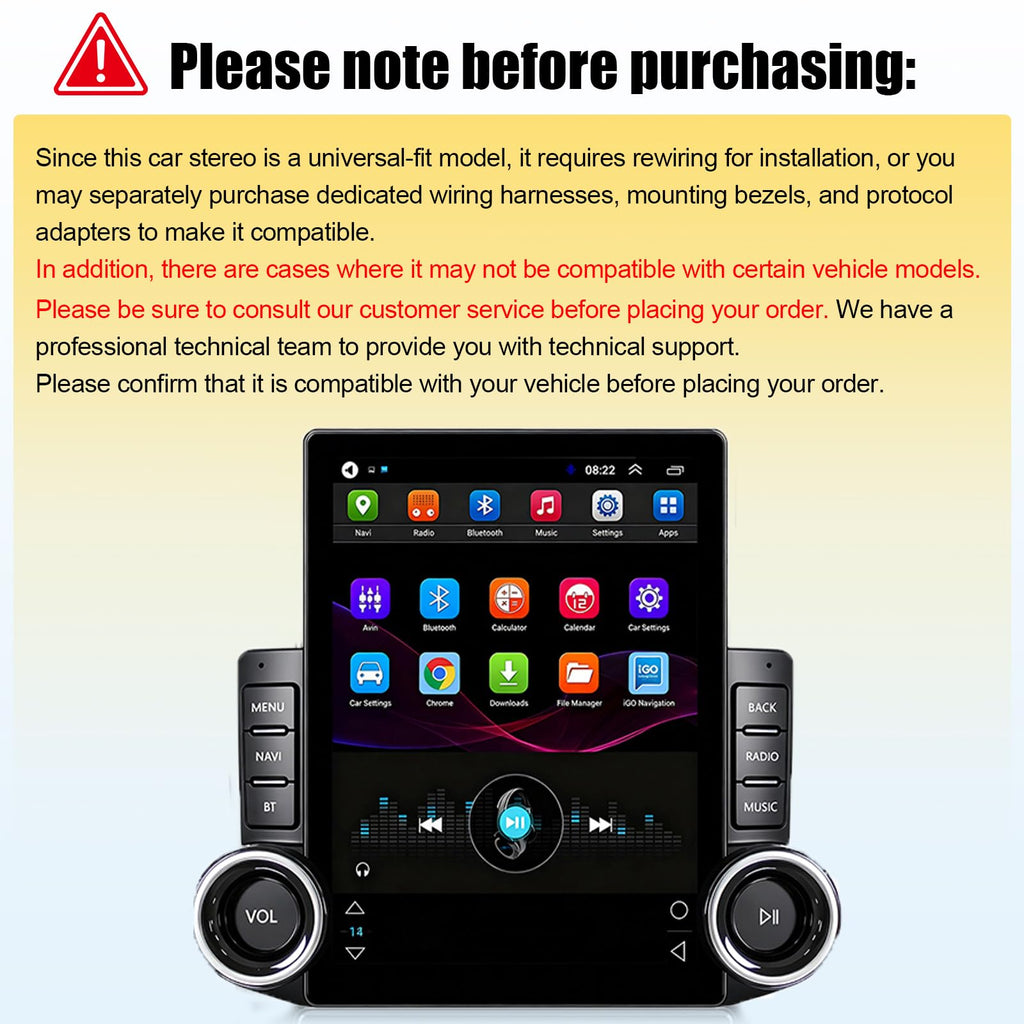 [2G+64G] Car Radio for Honda Pilot 2003 2004 2005 2006 2007 2008 with Wireless Carplay/Android Auto, 9.7 Inch Touch Screen Stereo with GPS Navigation/Bluetooth 5.0/5GHz WiFi/Backup Camera
