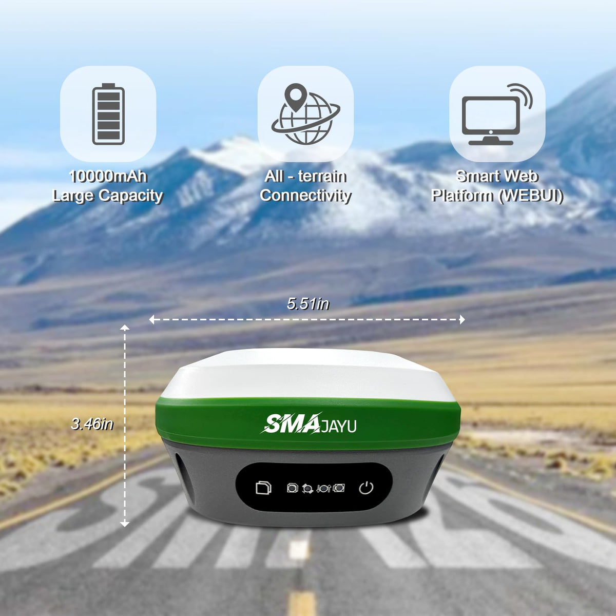 SMA26 Plus(FP86) GNSS Receivers Base&Rover RTK GPS Land Survey Equipment with Permanent Survey Software, Connect with Drone/UAV, 1cm Accuracy,PPP/NTRIP/UHF Radio/BT, Ideal for Construction and Mapping