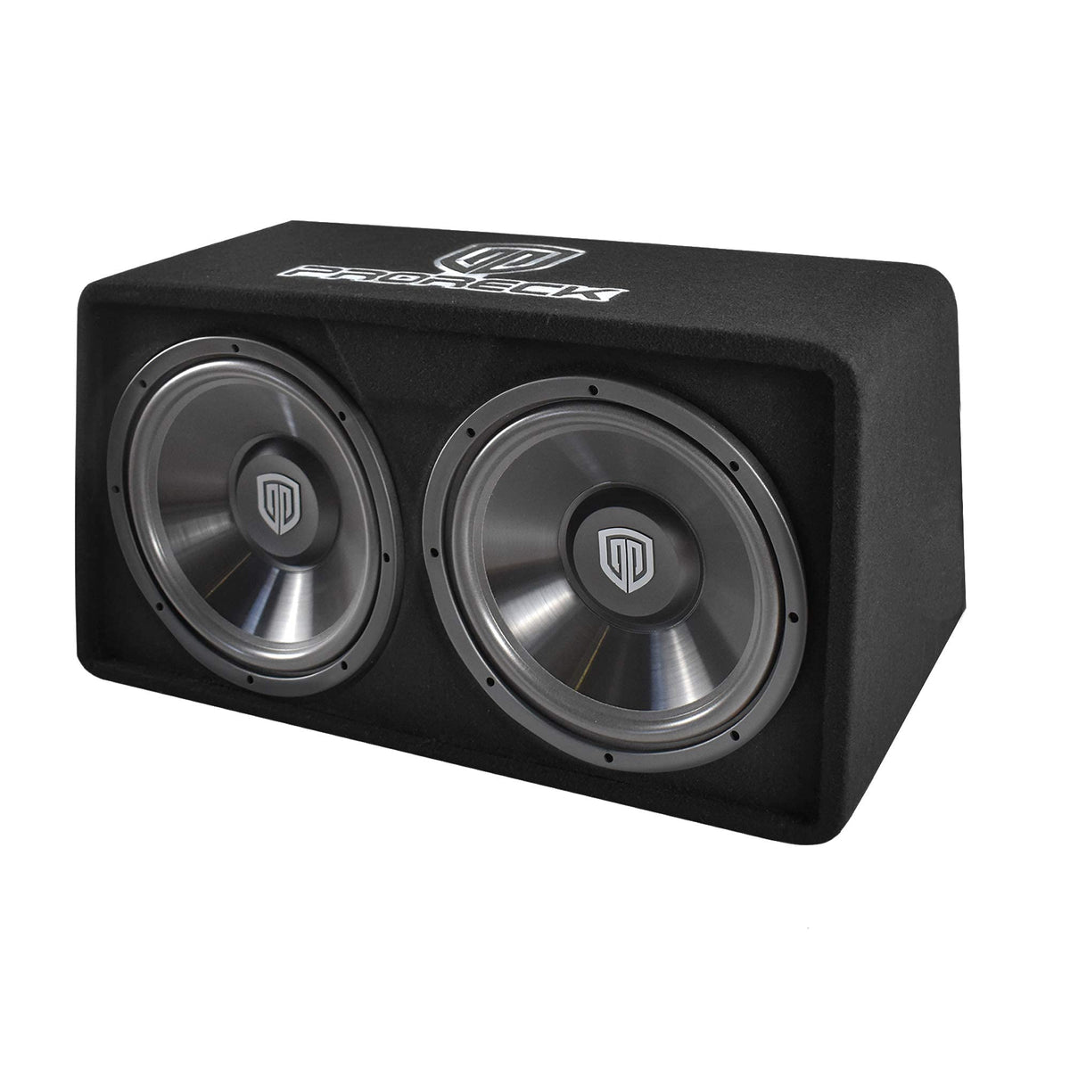PRORECK PR-122M Complete 1500W Dual 12" Car Subwoofer, Includes Loaded Enclosure with Mono Block Amplifier,Wiring Installation Kit