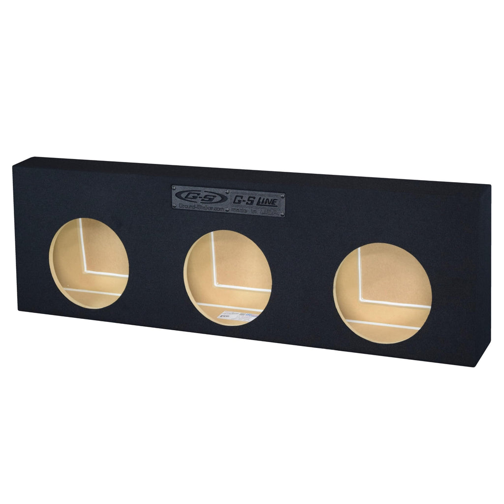 Single Dual Triple Sealed Shallow Mount Sub Box Slim Speaker Box Subwoofer Enclosure (Triple, 12" L7T)
