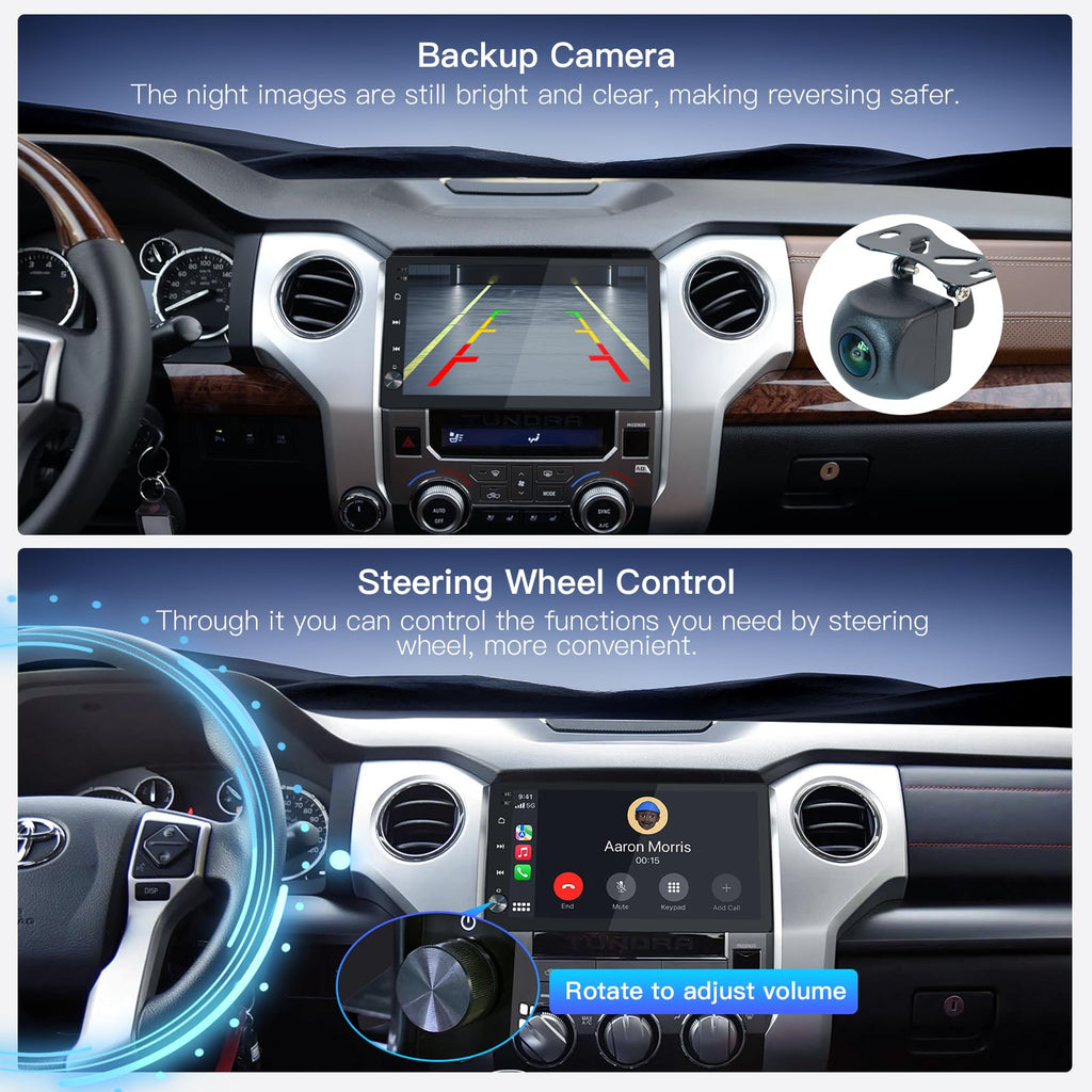 10.2’’ Android System Car Stereo Multimedia Radio Receiver for Toyota Tundra 2014-2019,with Wireless CarPlay & Android Auto,1280×720 Resolution,QLED Touchscreen (4G+64G)