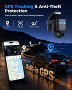 4G LTE Dash Cam Front and Inside,2K+1080P Car Secutrity Camera