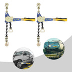 2 Pack Ratcheting Chain Binder Kit,5400 lbs Load, for Chain 5/16-3/8in
