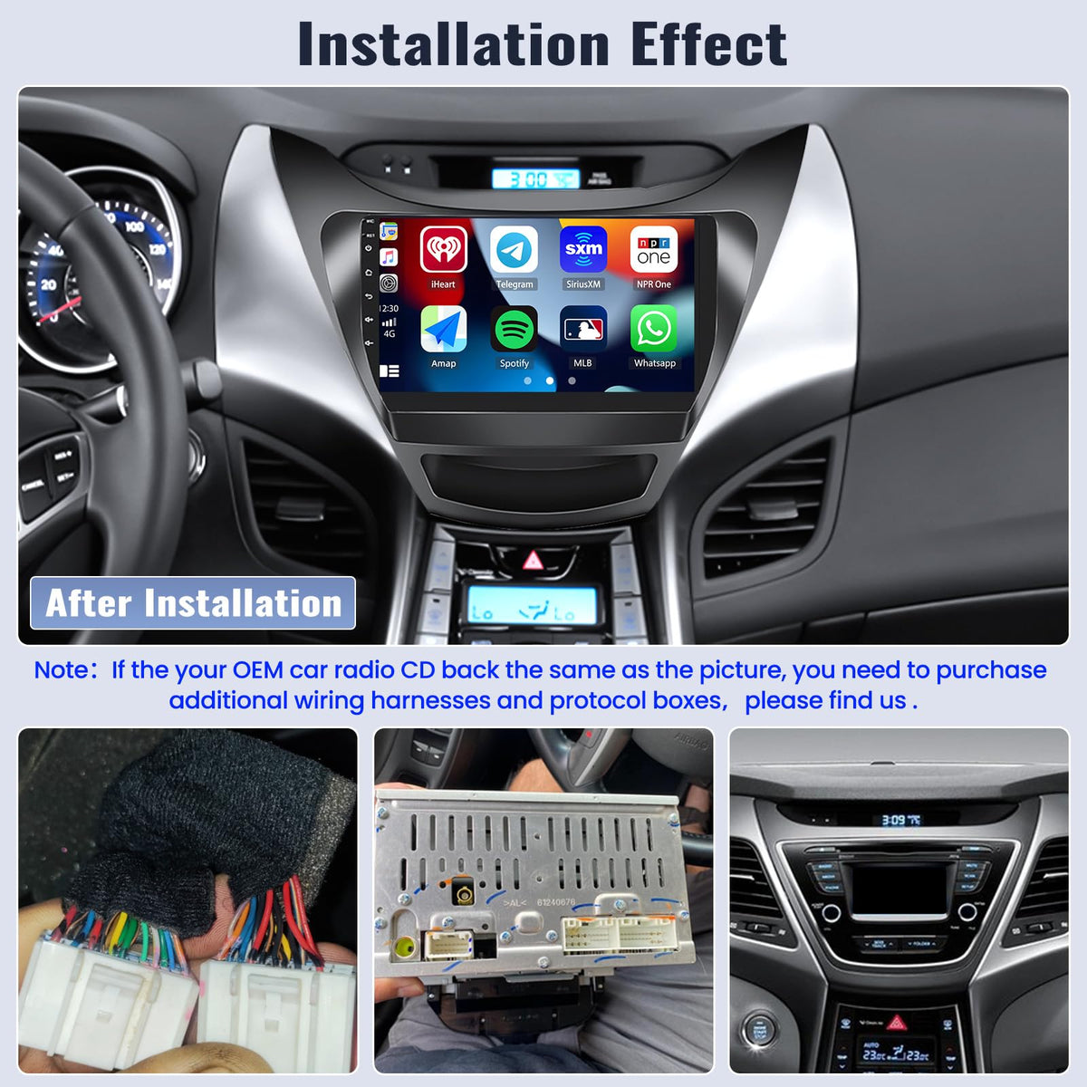 8 Core 6G+128G Android Car Stereo Radio for Hyundai Elantra 2011 2012 2013
