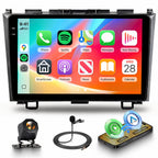 8 Core 6G+128G Android Car Radio for Honda CRV 2007-2011 with Wireless CarPlay Android Auto, 9” Touchscreen Car Stereo Mirror Link GPS WiFi Bluetooth FM RDS DSP EQ SWC Backup Camera