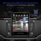 9.7 inch Android 13 Double Din Vertical Car Stereo Touchscreen with GPS Navigation WiFi Bluetooth FM Radio HiFi Audio USB+12LED HD Backup Camera 2+32G
