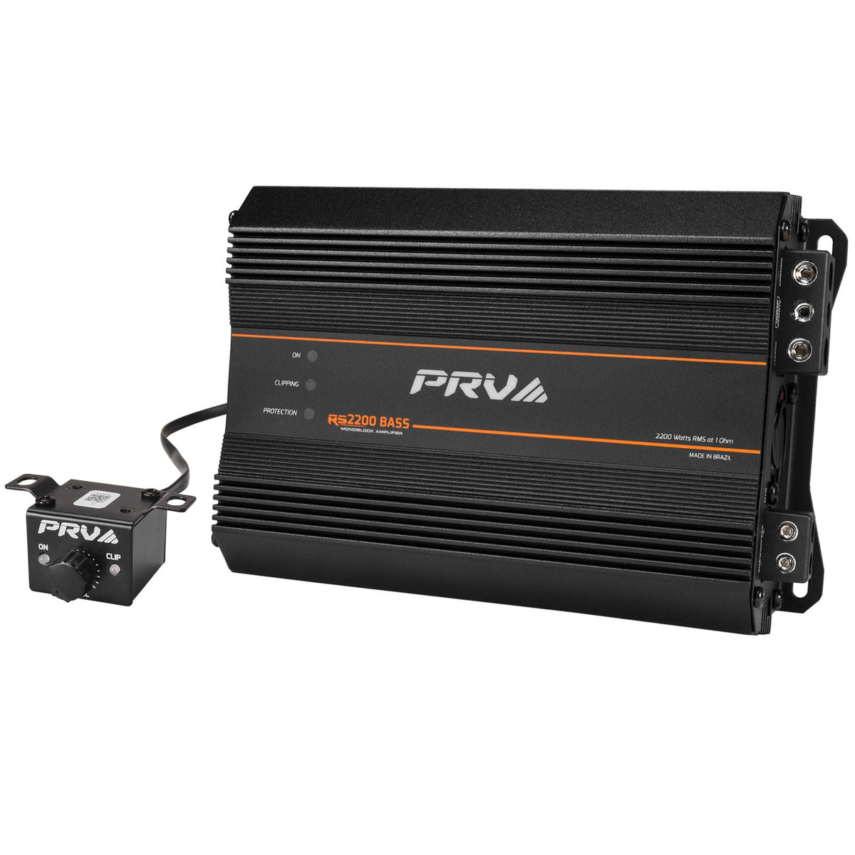 PRV Audio 2200 Watts Monoblock Class D Subwoofer Amplifier RS2200 BASS 1 Ohm – 12 Volts Car Amp, Built-in Crossover, Bass Boost, Smart Fans with Remote Sub Level Control Bass Knob Included