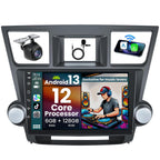 12-Core 6+128G DSP TDS for Toyota Highlander Radio 2008-2012: 10.2-inch Touchscreen Car Stereo The Host Supports 5G Wireless carplay Android Auto GPS Navigation 2.4G+5G WiFi 2 USB SWC BT5.0