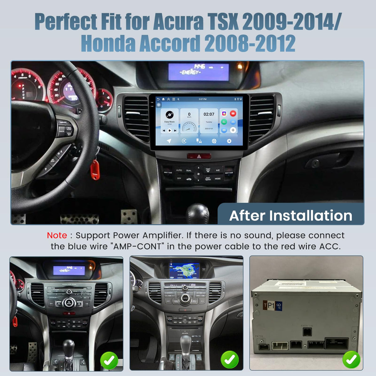 4+128G 9" Car Radio for Acura TSX 2009-2014/Honda Accord 2008-2012