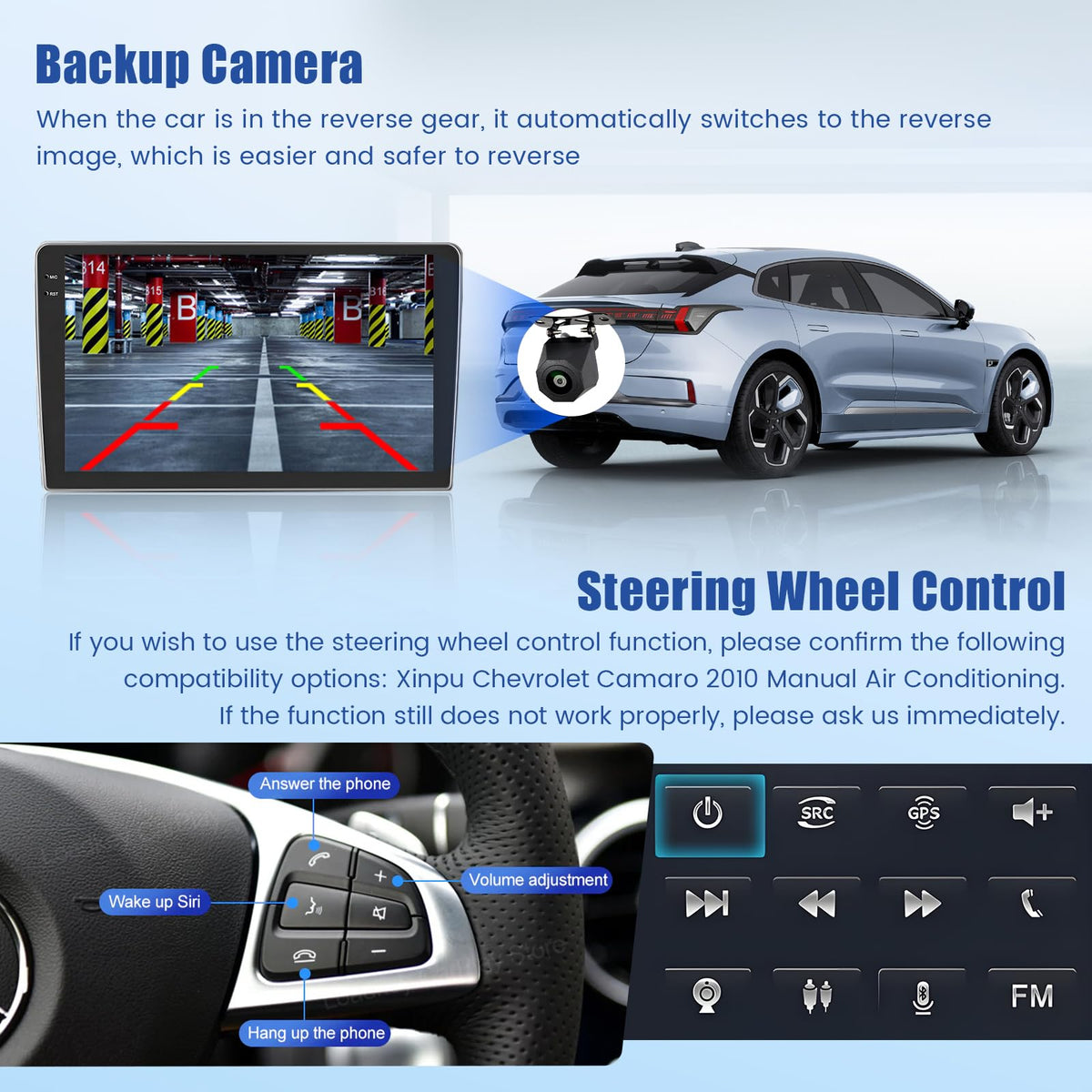 4+64G Android Car Radio for Chevrolet Chevy Camaro 2010-2015 with 5Ghz WiFi