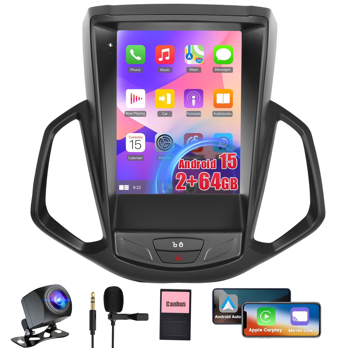 2+64GB Android 15 Car Radio for Ford ECOSPORT 2013-2017