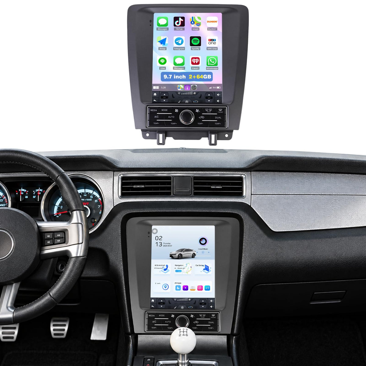 4+64G 9.7" Android Car Stereo for Ford Mustang 2010-2014