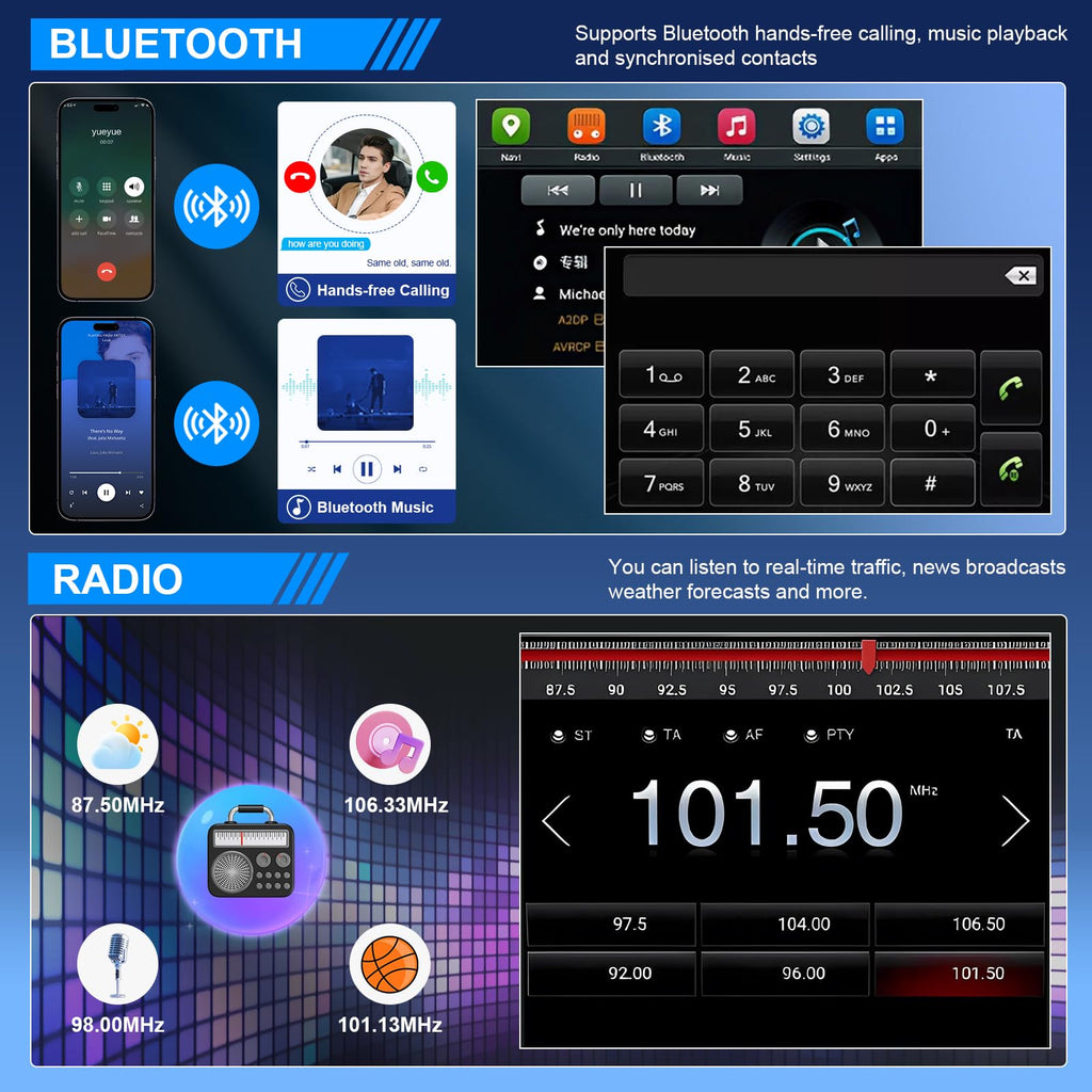 Android 14 Car Stereo for Hyundai Elantra 2011-2013, 9.7" GPS Navigation