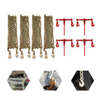 5/16"-3/8" Chain Binder Kit 4 Set, 5400 lbs Working Strength Ratchet Load Binders, G70 Hook Working Load Tie Down Set Tool for Truck Tie Down Hauling Towing