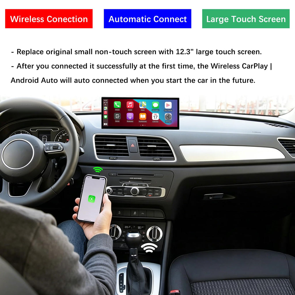 12.3" Wireless CarPlay Touchscreen for Audi Q3 MMI 3G+ 2013-2018