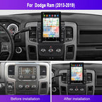 Android 13 Car Radio Stereo Player for Dodge Ram 1500 3500 2013-2019 9.7 Inch LCD Touchscreen Monitor Radio Stereo Navigation with Wireless Carplay and Android Auto GPS/WiFi/Bluetooth/Am/Fm(2+32G)