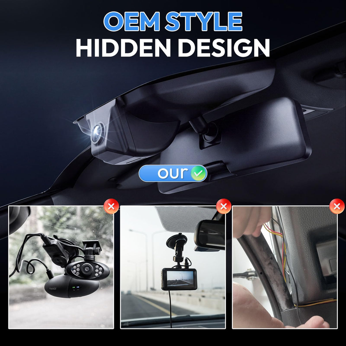 4K Dash Cam Adapts for Hyundai Elantra 2021-2026,Integrated OEM Look