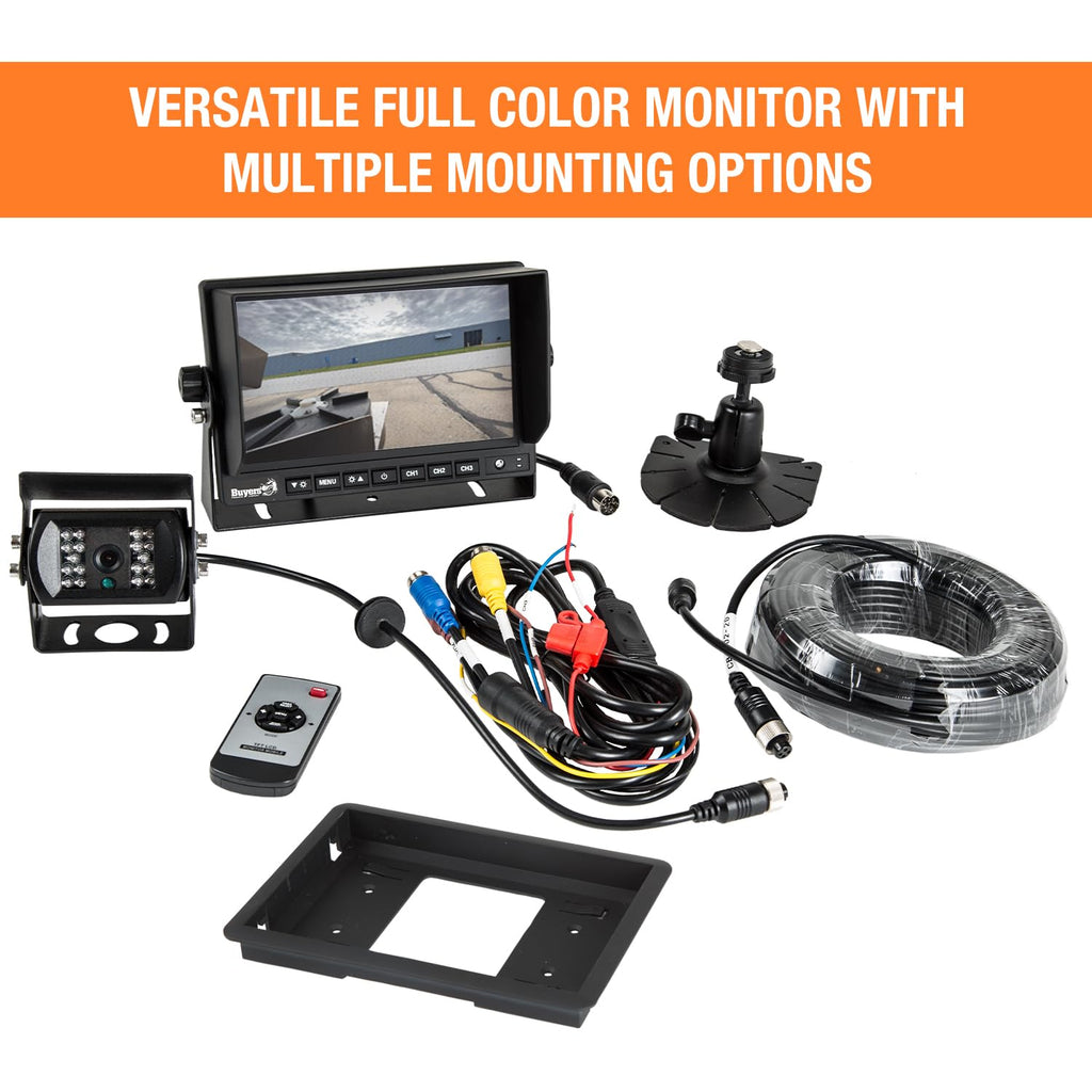 Buyers Products 8883000 7 inch Backup Camera with Remote Control - 4 Pin