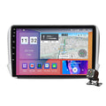 Android 12 Car Audio with 9 inch in-Dash Car Stereo for Peugeot 208 2013-2020 Support Steering Wheel Control Carplay dab+ Bluetooth WiFi GPS FM/RDS Radio with Free Rear Camer