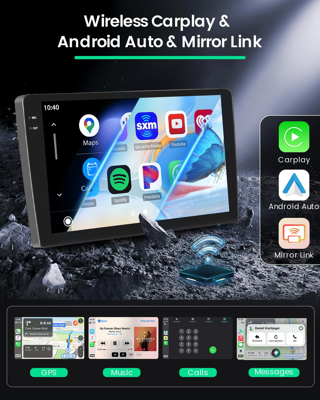 [Roinvou] 4+128G 9" Android15 Car Radio for Hyundai Santa Fe IX45 2013-2018