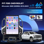 2K QLED Radio for Chevrolet Chevy Silverado GMC Sierra 2019-2023,Stereo Replacement,QLED Touch Screen,8core CPU,Carplay and Android Auto,4GB RAM 64GB ROM,8Core CPU
