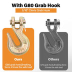 5/16" 15FT Chain and Chain Binders 4 Set - All G80