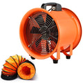5m, Low Noise High Speed Air Blower 220V Portable Utility Blower Fan Air Mover Exhaust Fan 10 M Duct Hose Ventilation Fan Explosion-Proof Industrial Ventilator