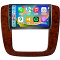 9 Inch QLED Touch Screen Car Stereo Radio Upgrade for GMC Sierra Yukon Chevy Silverado 2007-2013 Tahoe Replacement Android 13 Head Unit with CarPlay Android Auto WiFi Backup Camera (Mahogany)