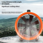 5m, Low Noise High Speed Air Blower 220V Portable Utility Blower Fan Air Mover Exhaust Fan 10 M Duct Hose Ventilation Fan Explosion-Proof Industrial Ventilator