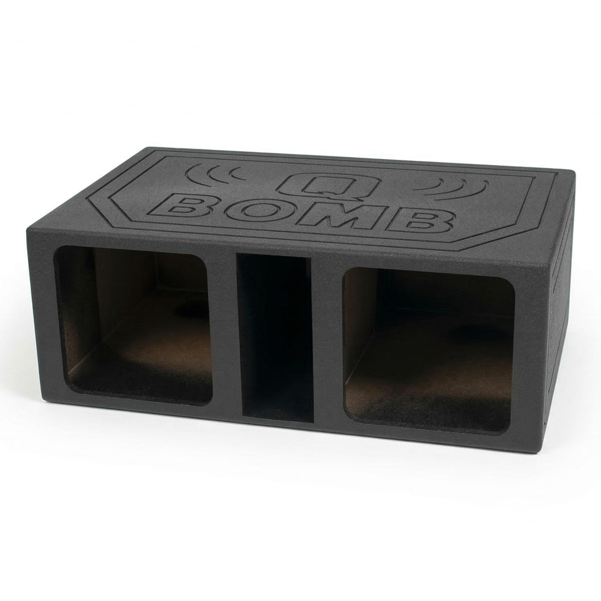 QPower QBOMB15VSQ Dual 15-Inch Center-Vented Subwoofer Box, Square