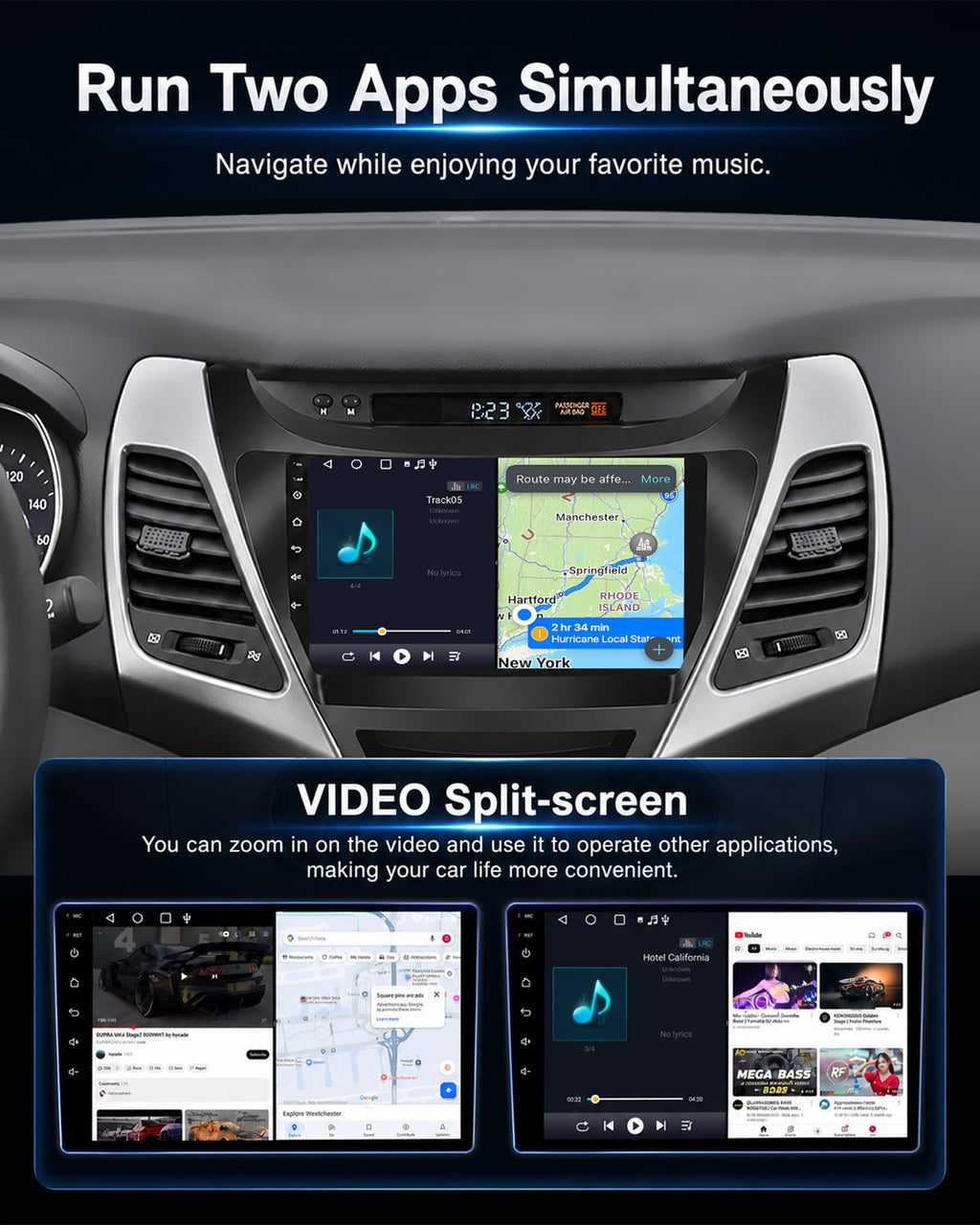 64G Car Radio Stereo for Hyundai Elantra 2014 2015 2016 Wireless CarPlay
