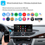 12.3" Wireless CarPlay Android Auto Mirroring Car Infortainment Linux Touchscreen Stereo Radio Aftermarket Touch Screen Upgrade Compatible with Audi A6 A7 C7 MIB2 MHI2 Models 2016-2018