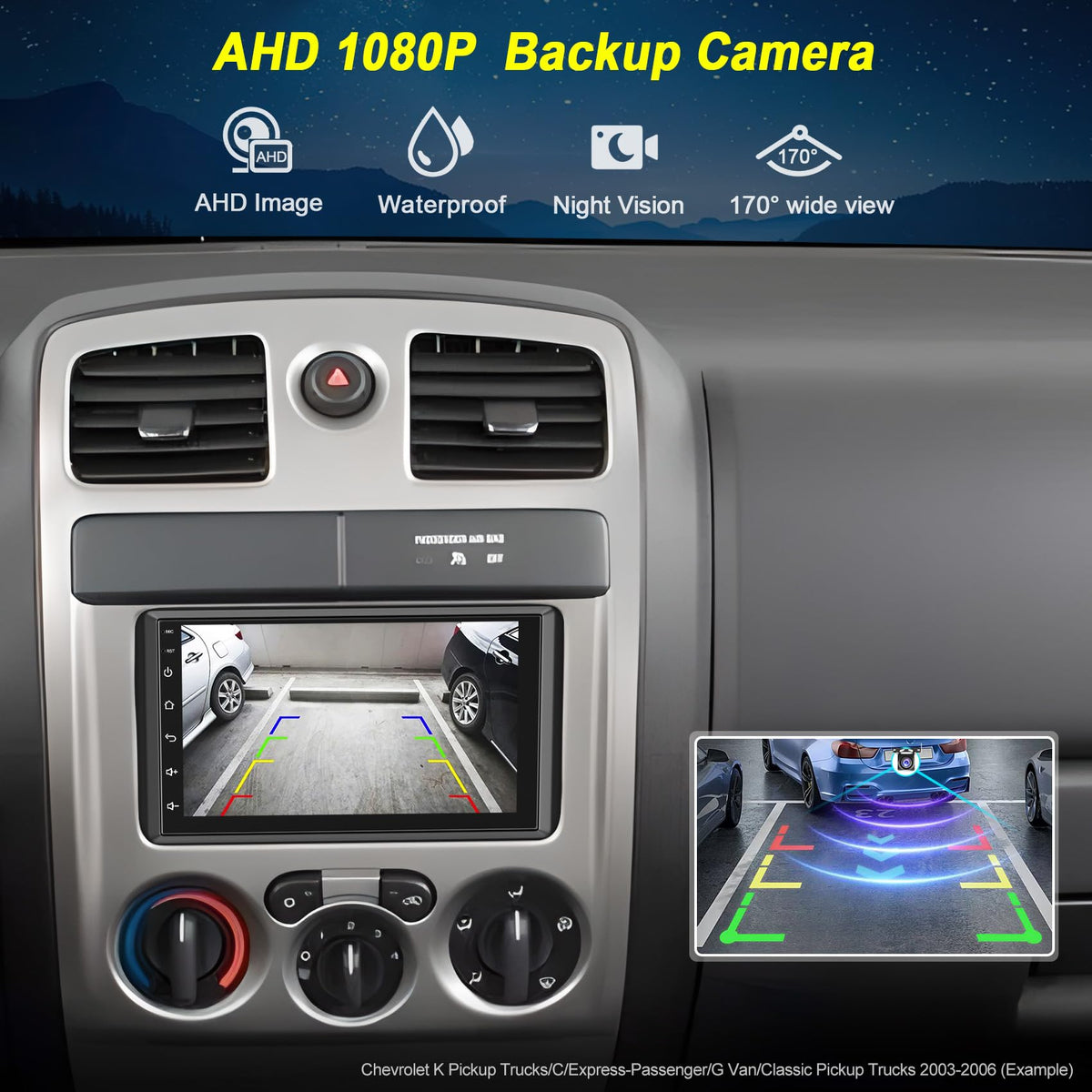 (4+128GB)Car Radio for 2003-2006 Chevrolet Chevy Silverado GMC Sierra Yukon