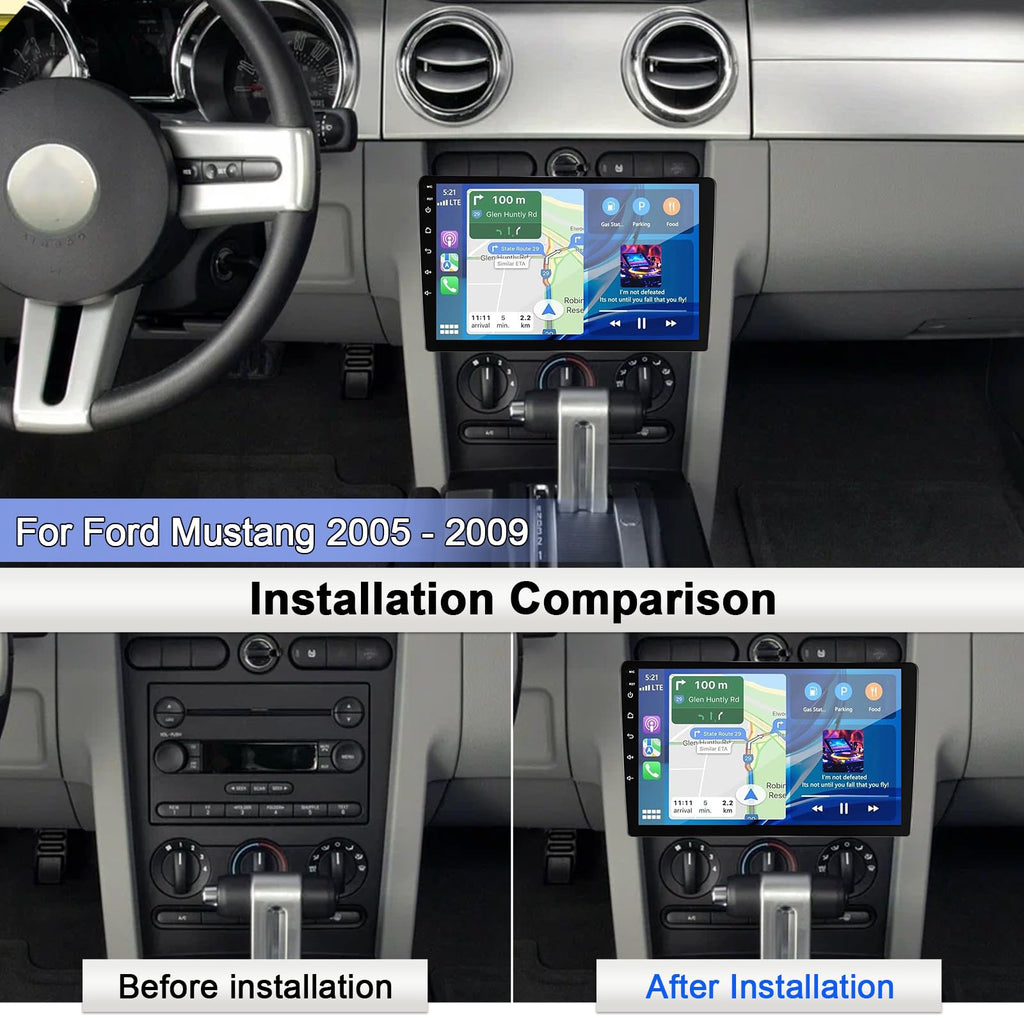 10" Car Stereo Radio for Ford Mustang 2005-2009 w/Carplay Android Auto