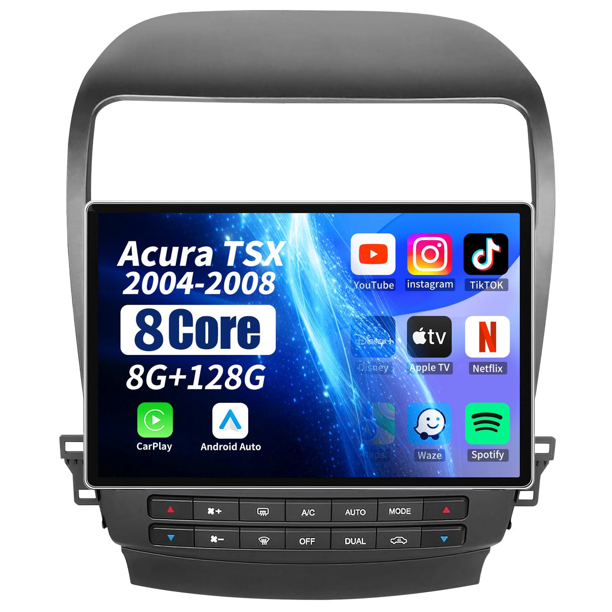 8+128G Car Radio for Acura TSX 2004 2005 2006 2007 2008 Radio Stereo