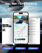 4K 360° Dash Cam with 128GB Card for Uber & Lyft Drivers