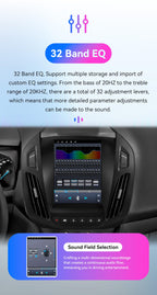 Android 14 Car Stereo for (2013-2018) Ford Tourneo Connect/Transit Connect, 8 Core 4G+64G GPS Navigation with 9.7 inch QLED Touchscreen via Carplay Android Auto EQ SWC Bluetooth5.4 TPMS OBD2