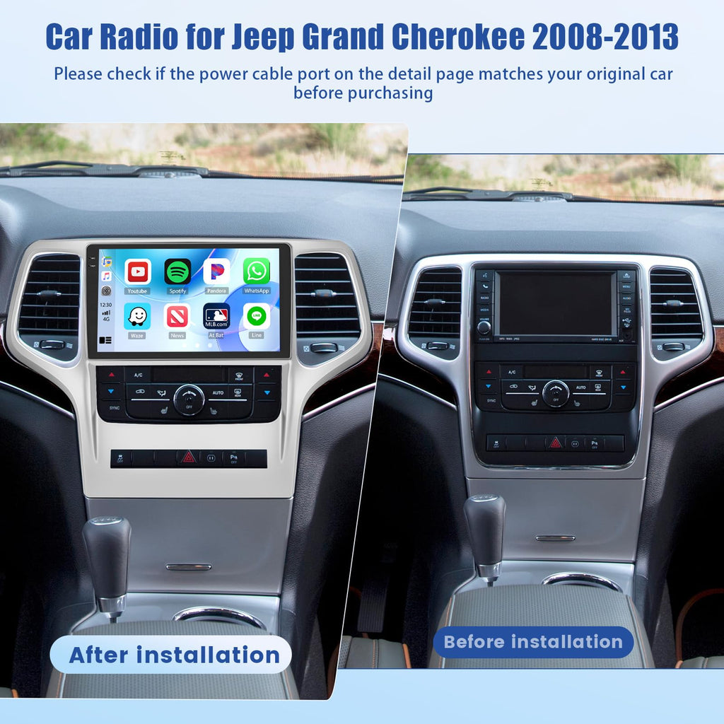 [4+64GB] Android Car Radio for Jeep Grand Cherokee 2008-2013 with 5Ghz WiFi