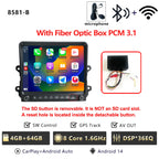 8Core 4G+64G Android 14 Car Stereo Radio for Porsche Cayman 911 Boxster 981 718 918 997 Turbo GT2 3 Carrera 2011-2020 Carplay GPS Navigation WiFi 4G Multimedia Player (with Fiber Optic Box)