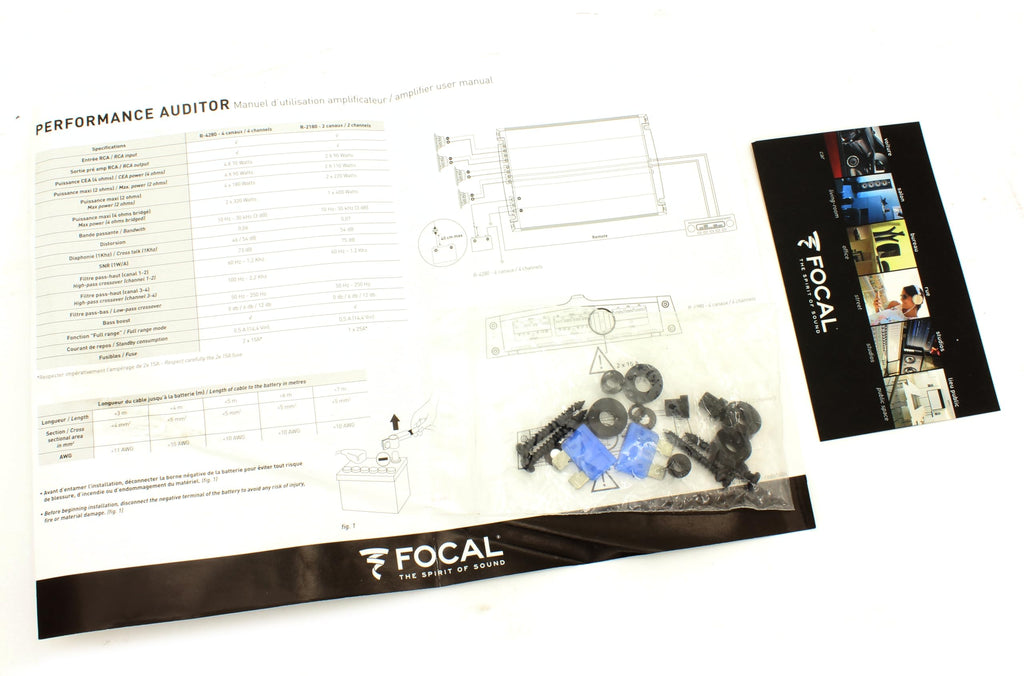 Focal R-4280 4 Channel 560 Watt Class AB Car Audio Amplifier
