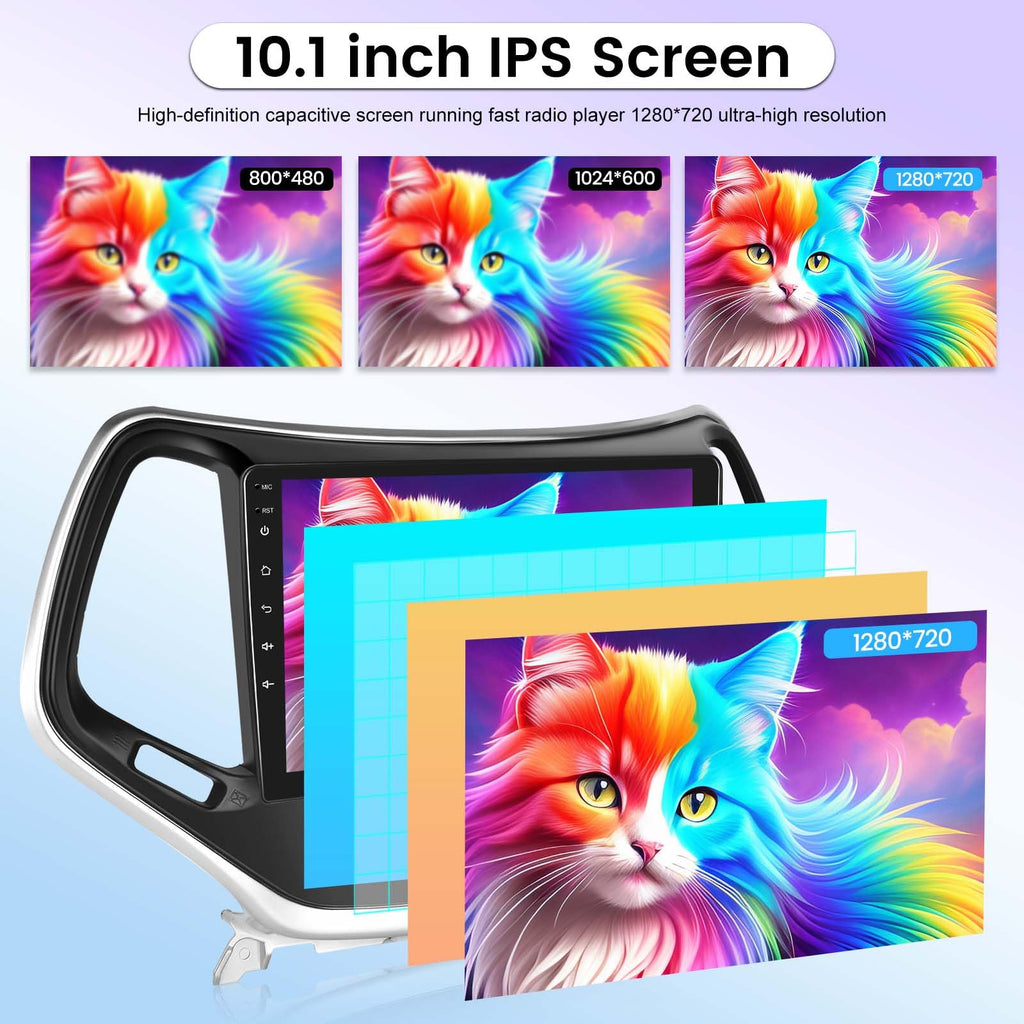 [8 Core 4+64G] Android Car Radio for Jeep Cherokee 2013-2018 10 Inch Screen