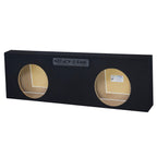 Single Dual Triple Sealed Shallow Mount Sub Box Slim Speaker Box Subwoofer Enclosure (Triple, 12" L7T)