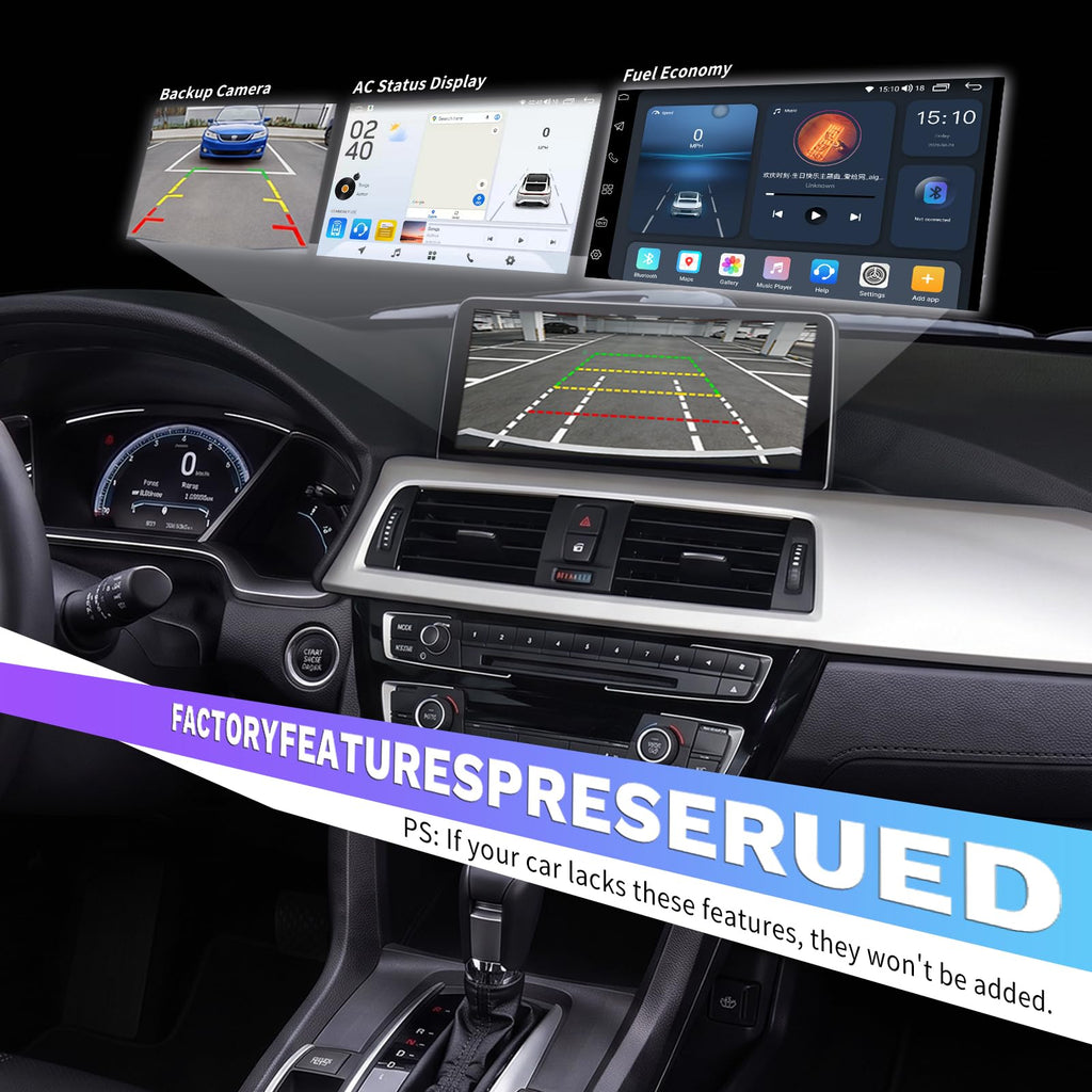 8 Core 8+128G for BMW 3 Series F30 F31 F32 2012-2016 Touchscreen Radio Upgrade: 10.25 Inch Screen Wireless CarPlay Android Auto Stereo Head Unit GPS Navigation SWC Backup Camera 320i/328i CIC NBT