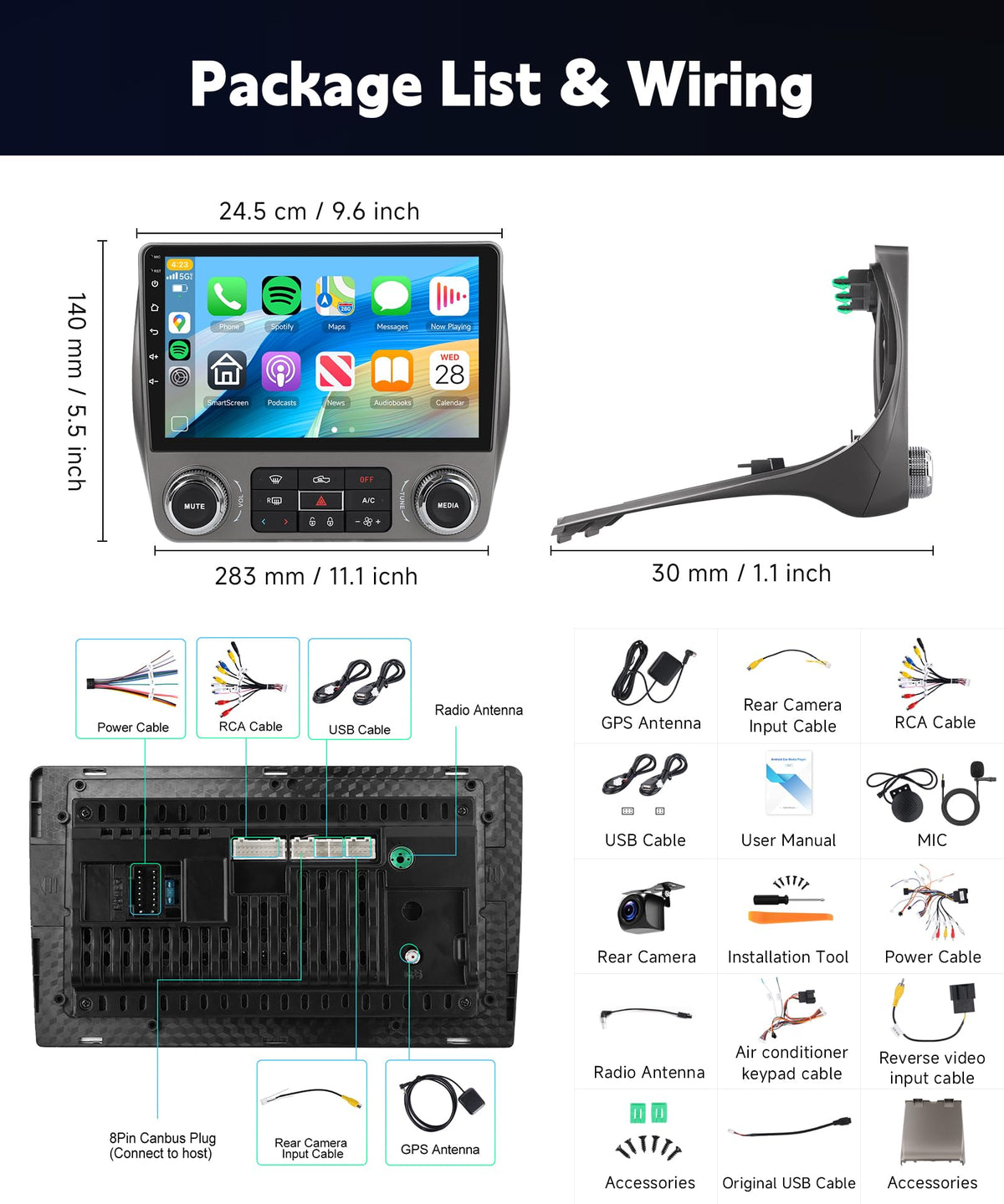 4+64G 9'' IPS Touchscreen Car Radio for Chevrolet Chevy Camaro 2008-2015