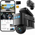 4G LTE Dash Cam Front and Inside,2K+1080P Car Secutrity Camera