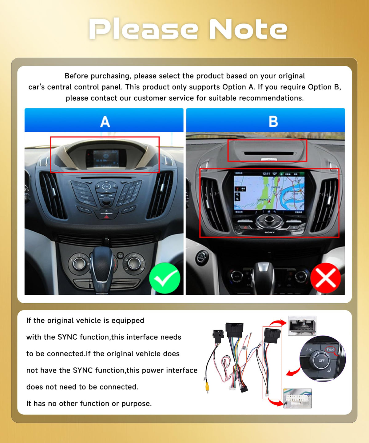 4G+64G Android Car Radio for Ford Escape 2013-2019 with Wireless CarPlay Android Auto, 9 Inch Touchscreen Car Stereo Mirror Link GPS Navigation WiFi Bluetooth FM RDS EQ SWC Backup Camera